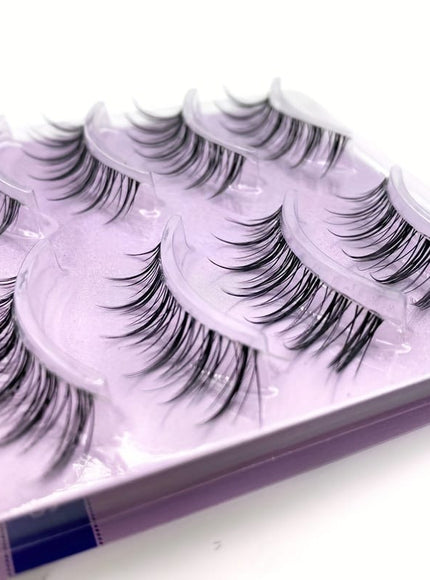KissICON Black- 4Pair KissIcon Comics False Eyelashes Transparent Stem - Reusable