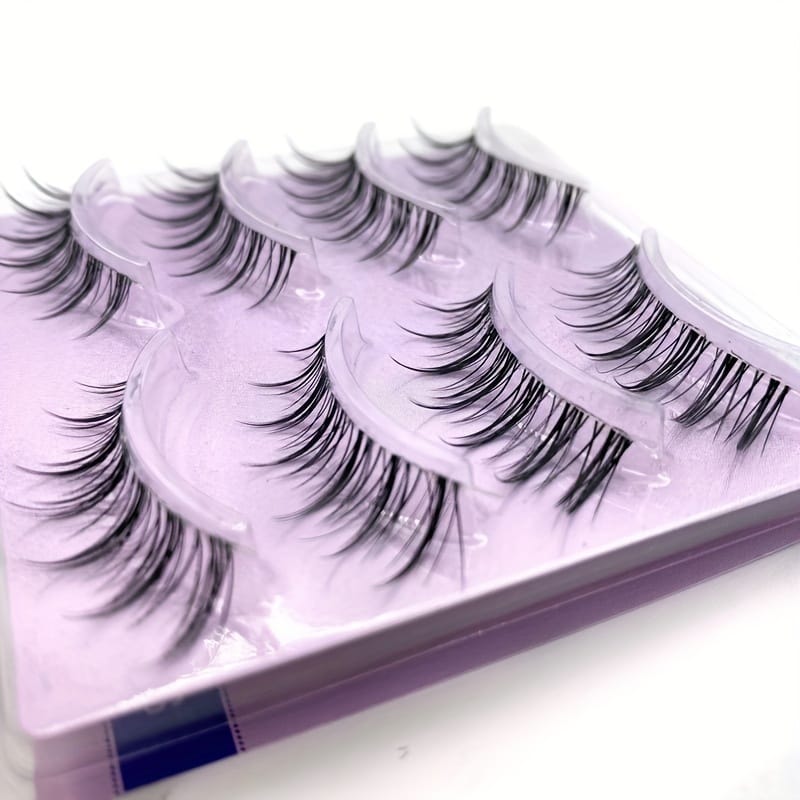 KissICON Black- 4Pair KissIcon Comics False Eyelashes Transparent Stem - Reusable
