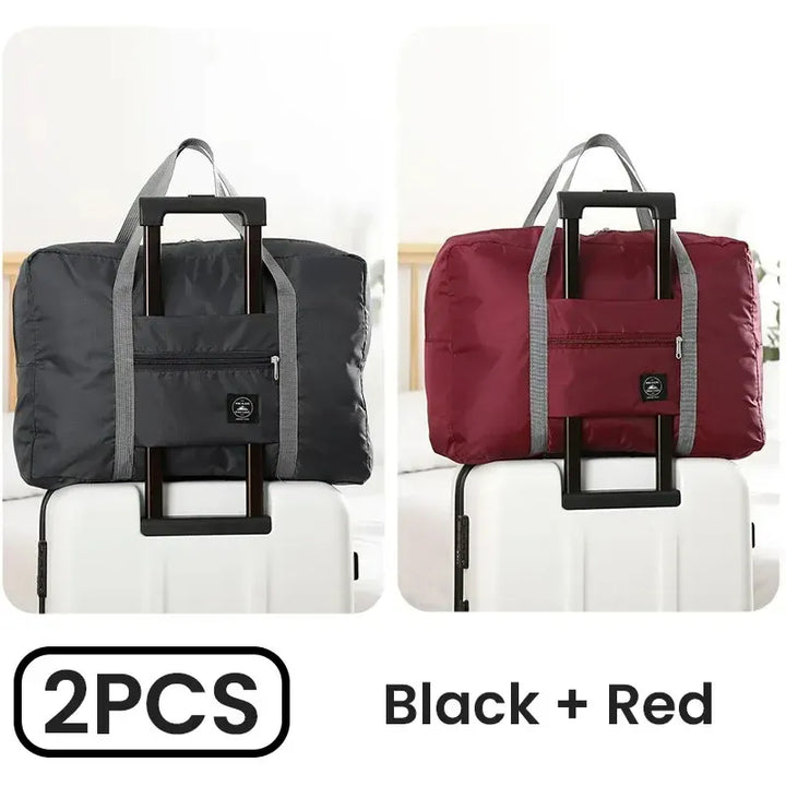 2Pack Foldable Duffel Airline CarryOn Weekender Gym Bag