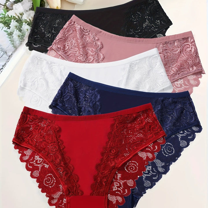 Lace Wave Pattern Curve Underwear