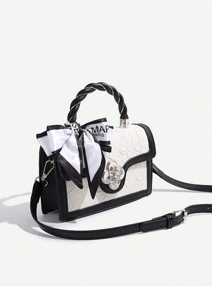 KissICON Black and White Square Mini Unique Multi-match Crossbody – Commuting
