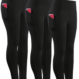 jkthpu-45 black/black/black / UK 16 Three-piece Set, Sports Yoga Pants for Women, High