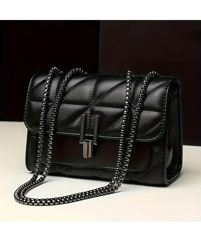 KissICON black Black Mini Plaid Messenger Adjustable Shoulder Strap