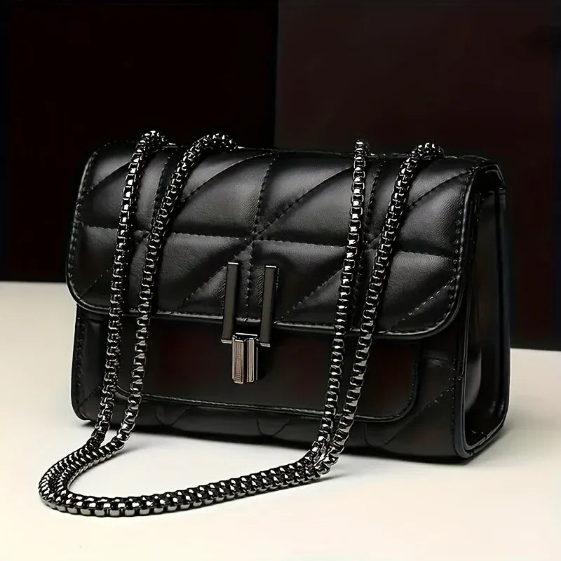 KissICON black Black Mini Plaid Messenger Adjustable Shoulder Strap