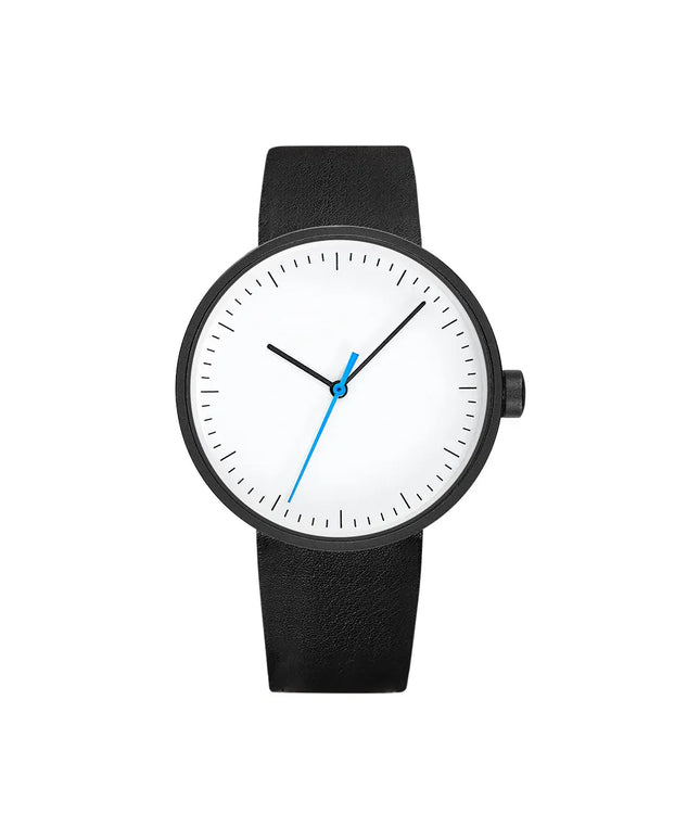 KissICON black-blue KissIcon UTHAI Couple Leather Strap Quartz Wristwatch Trendy
