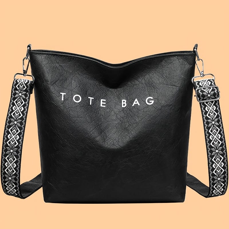jkthpu-45 Black Boho Chic Convertible Tote Stylish Travel Work Daily Carryall