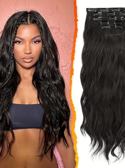 KissICON Black Brown / 18inch KissIcon BARSDAR Wavy Hair Extensions - 18in Thick