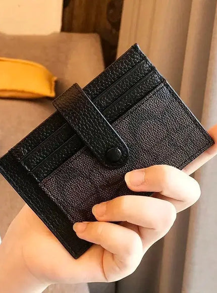KissICON Wallets Black Chic Monogram Ultrathin Card Holder