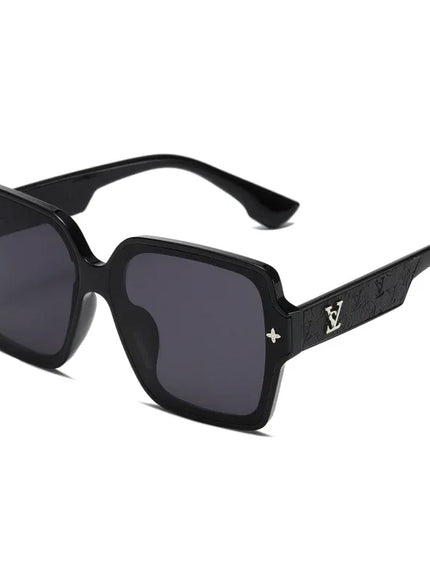 Dropshipman Black / CHINA Square Frame Sunglasses – Women's UV Protection Large Frame All-Match