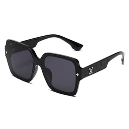 Dropshipman Black / CHINA Square Frame Sunglasses – Women's UV Protection Large Frame All-Match