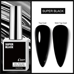 KissICON black Classic Gel Nail Polish 15ml Black White Red