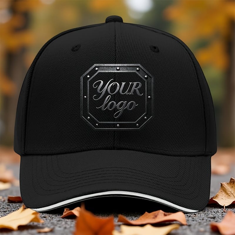 KissICON Black Custom Baseball Cap Your Logo Any Color Any Style
