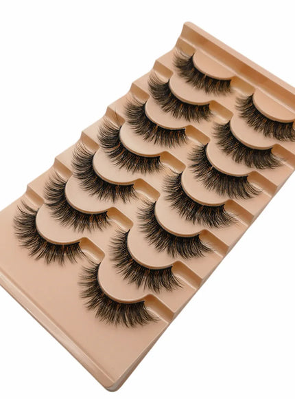 KissICON BLACK / D / 0.07mm|12mm 💋 Natural 3D Curly False Eyelashes - Effortless