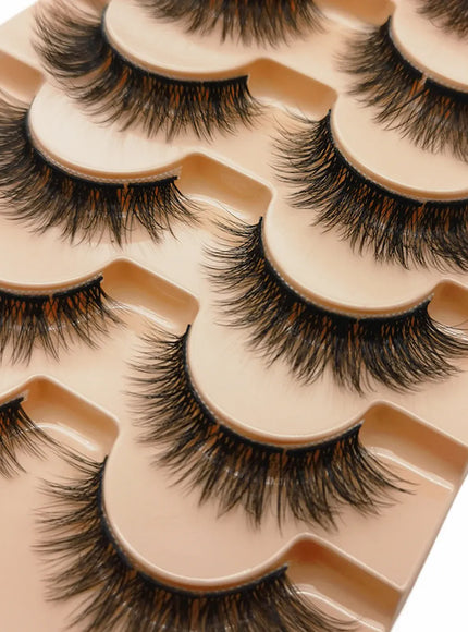 KissICON BLACK / D / 0.07mm|12mm 💋 Natural 3D Curly False Eyelashes - Effortless