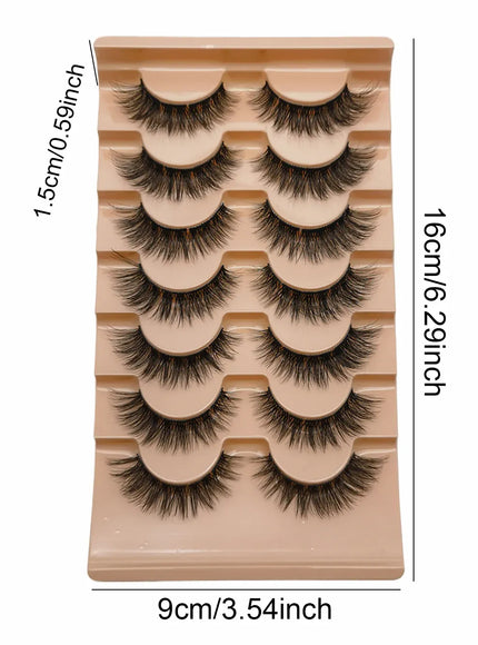 KissICON BLACK / D / 0.07mm|12mm 💋 Natural 3D Curly False Eyelashes - Effortless
