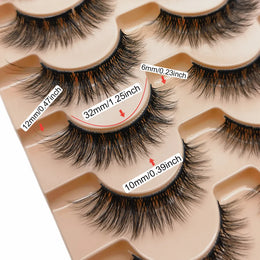 KissICON BLACK / D / 0.07mm|12mm 💋 Natural 3D Curly False Eyelashes - Effortless