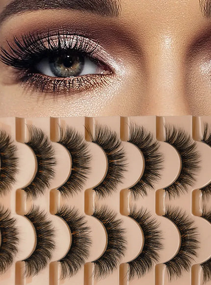 KissICON BLACK / D / 0.07mm|12mm 💋 Natural 3D Curly False Eyelashes - Effortless