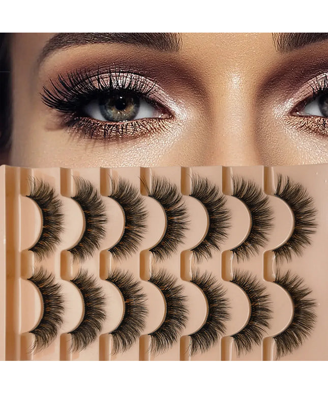 KissICON BLACK / D / 0.07mm|12mm 💋 Natural 3D Curly False Eyelashes - Effortless