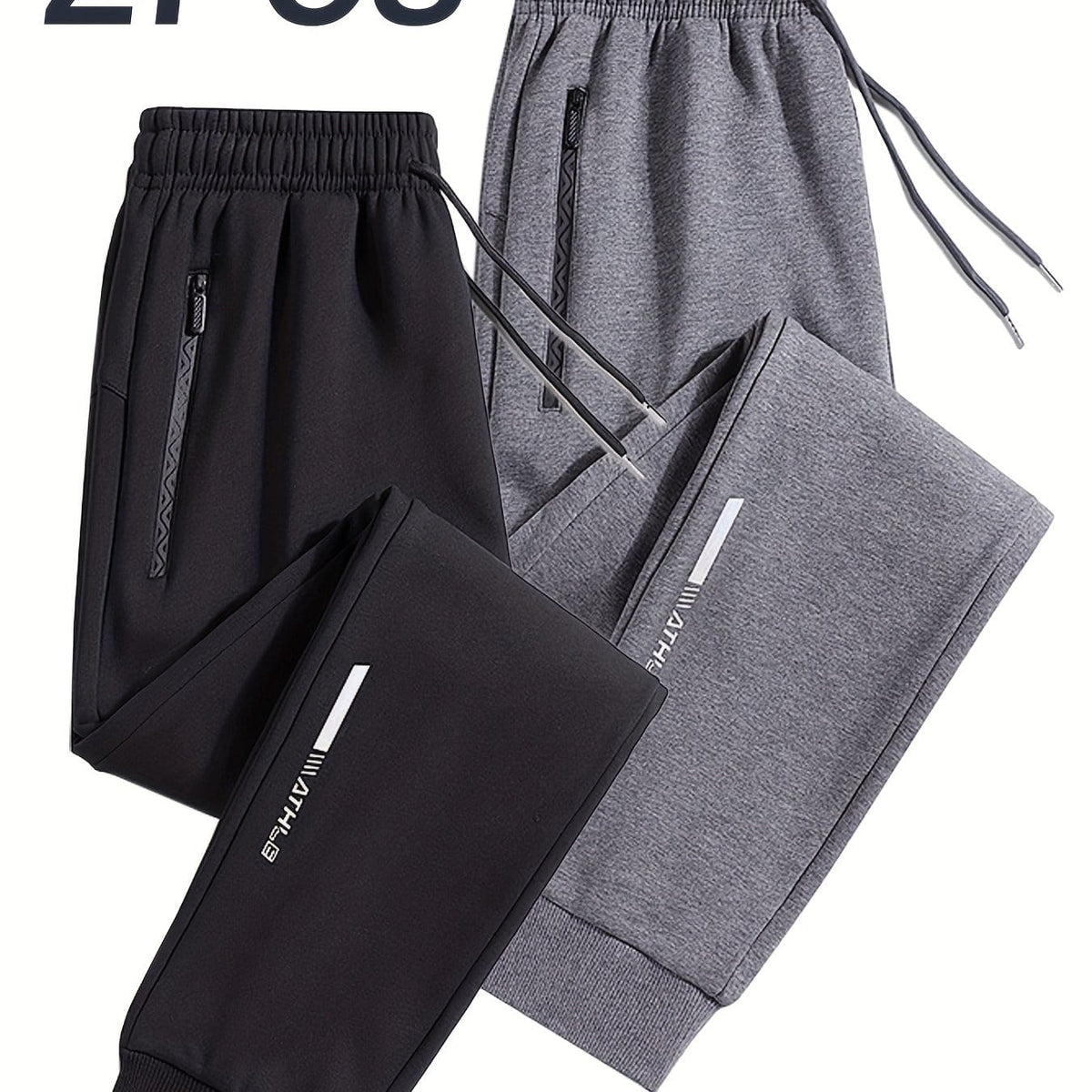 KissICON Black+dark Gray / UK 40-42 2pc Mens Reflective Jogger Set AllSeason Outdoor Comfort