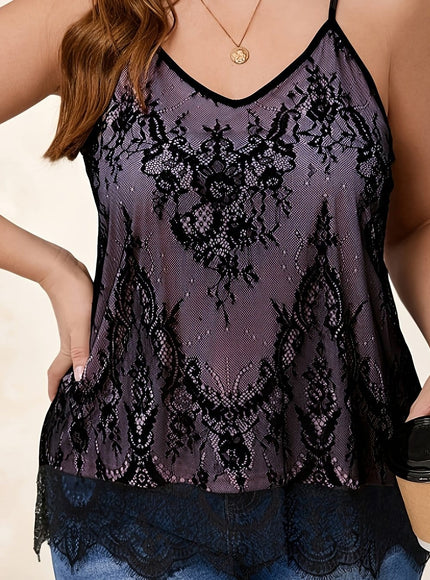 KissICON Black Face Purple Bottom / UK 16 Plus Size, Women's Plus Size Bohemian Lace Trim
