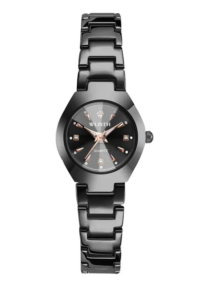 KissICON Black female KissIcon UTHAI Mens Watch Casual Steel Band -