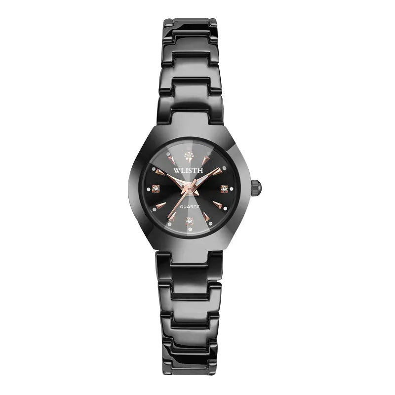 KissICON Black female KissIcon UTHAI Mens Watch Casual Steel Band -