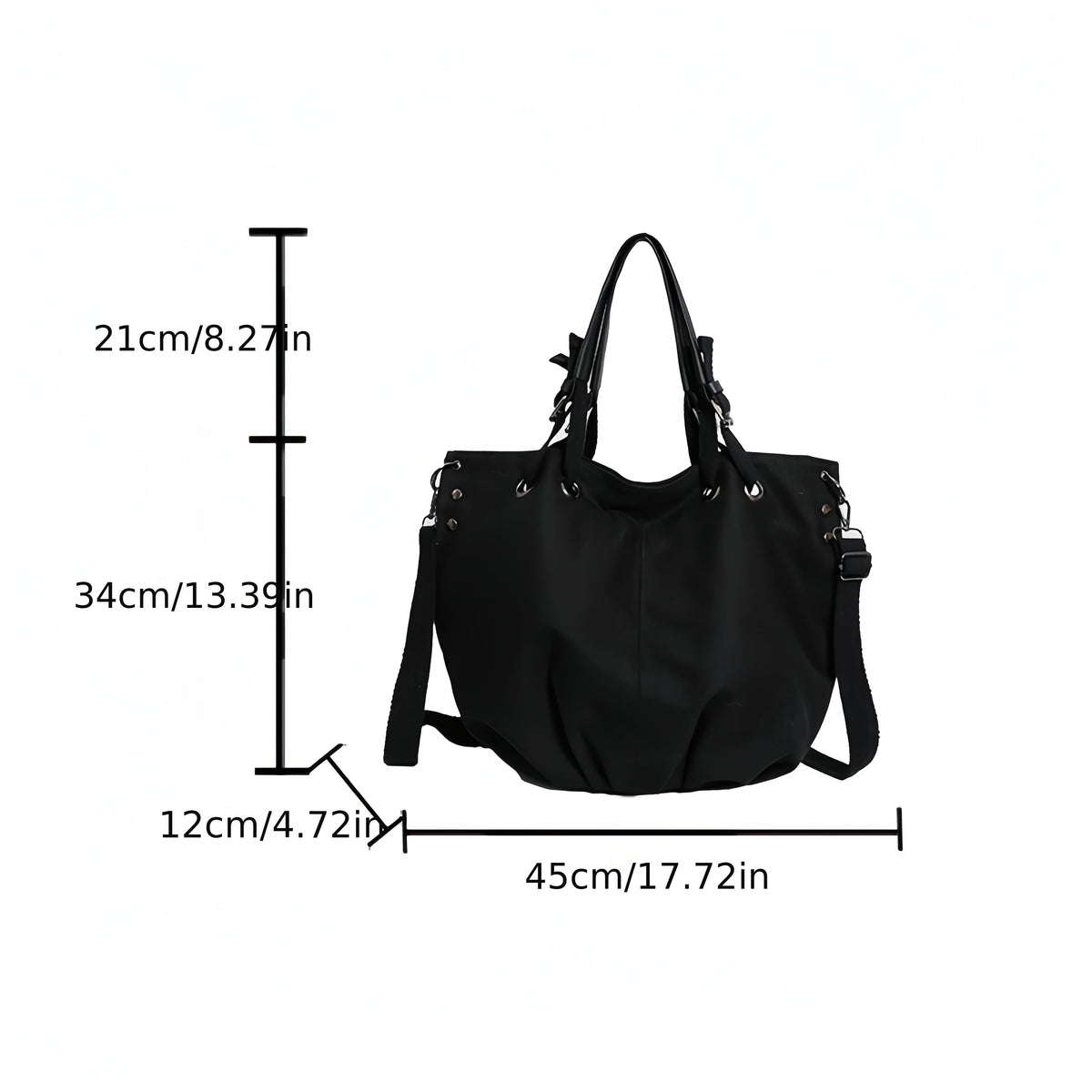 KissICON Bags Black FENTY Logo Black Canvas Tote & Crossbody Bag