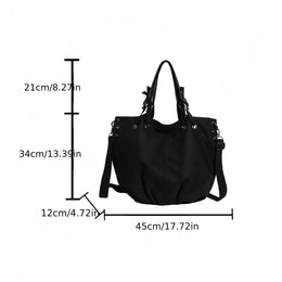 KissICON Bags Black FENTY Logo Black Canvas Tote & Crossbody Bag