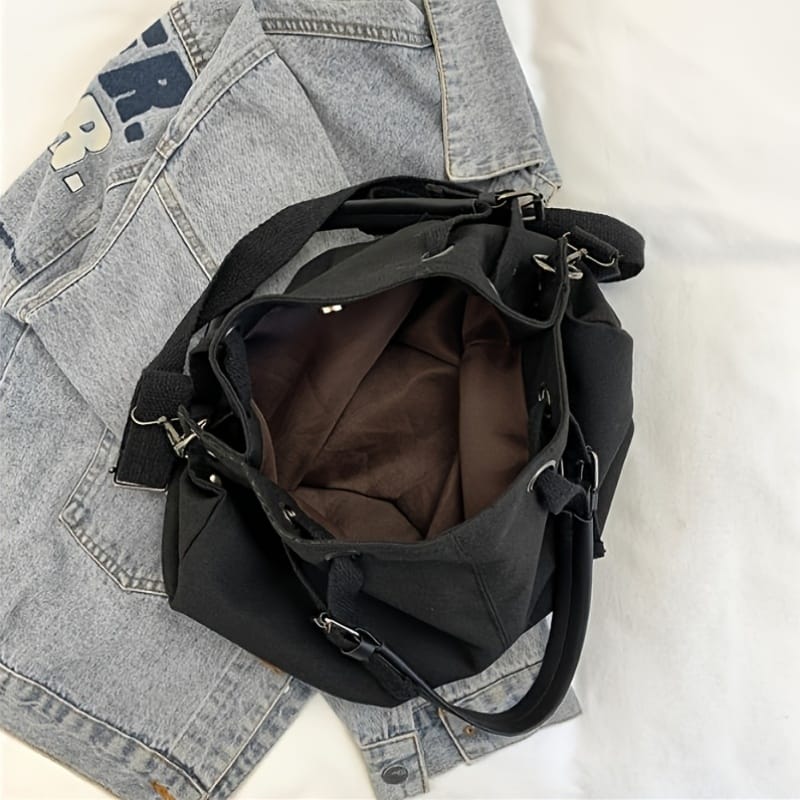 KissICON Bags Black FENTY Logo Black Canvas Tote & Crossbody Bag