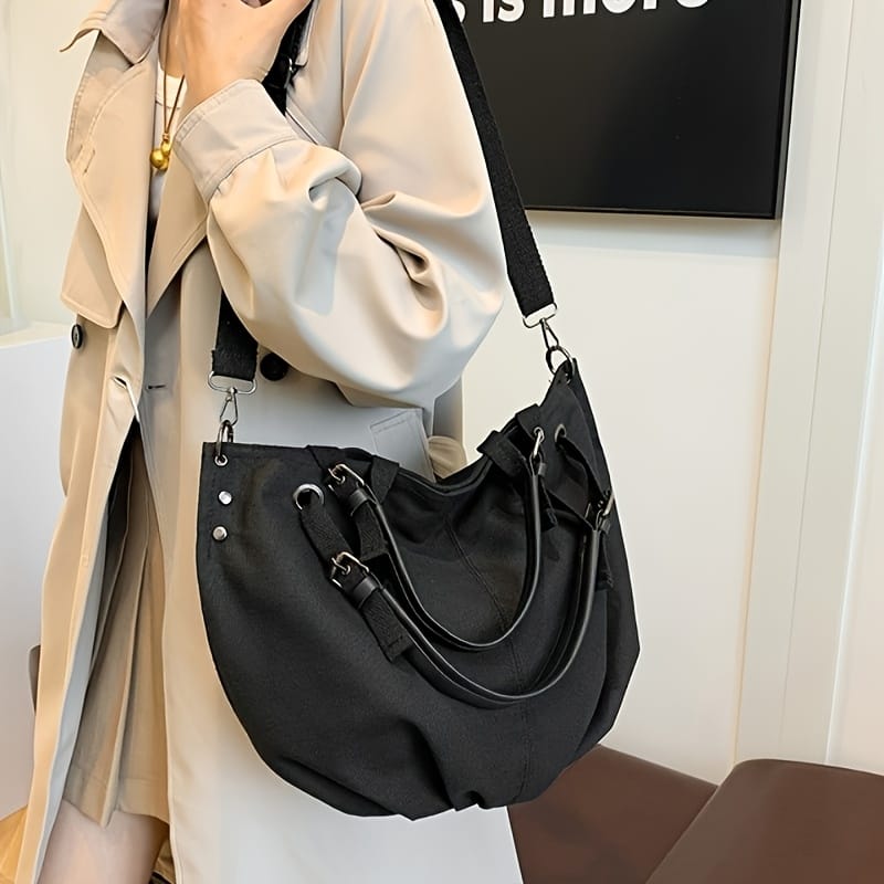 KissICON Bags Black FENTY Logo Black Canvas Tote & Crossbody Bag