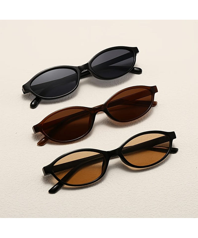 jkthpu-45 Black Frame Gray Piece + Tea Frame Tea Pieces + Black Frame Champagne Pieces 3Pc Thin Rim FullFrame Glasses Trendy Minimalist Style