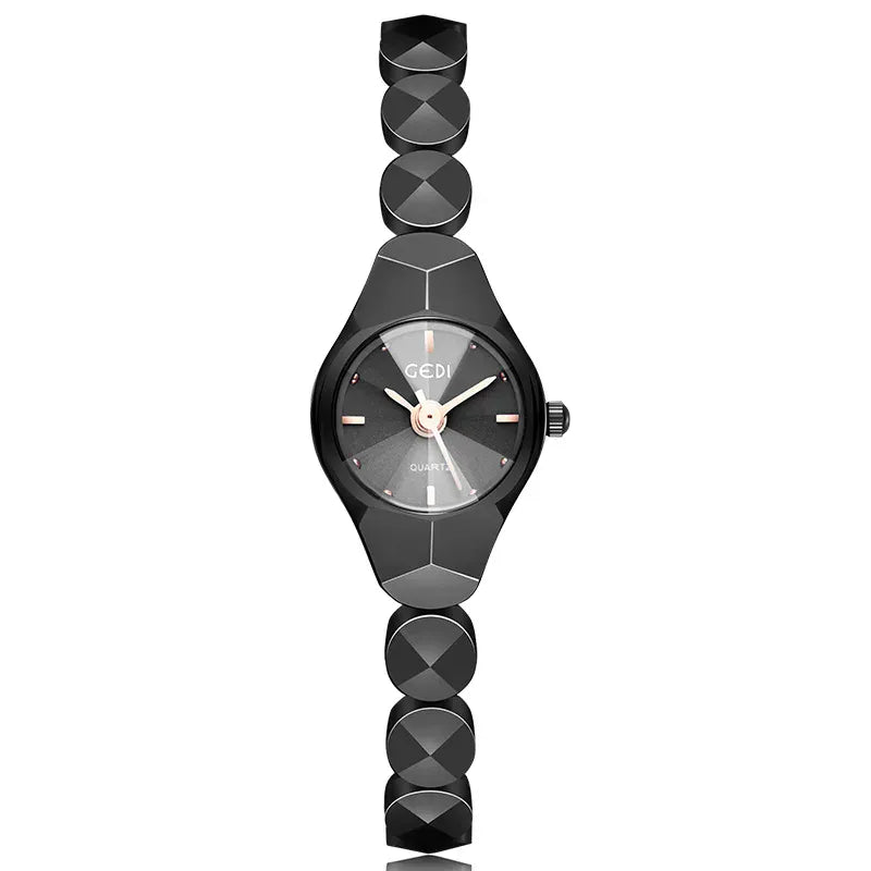KissICON Black-GEDI KissIcon UTHAI Women Watch Stainless Bracelet - Waterproof