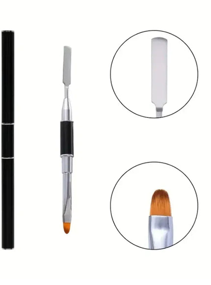 KissICON black Gel Brush and Picker 2in1 Nail Tool -