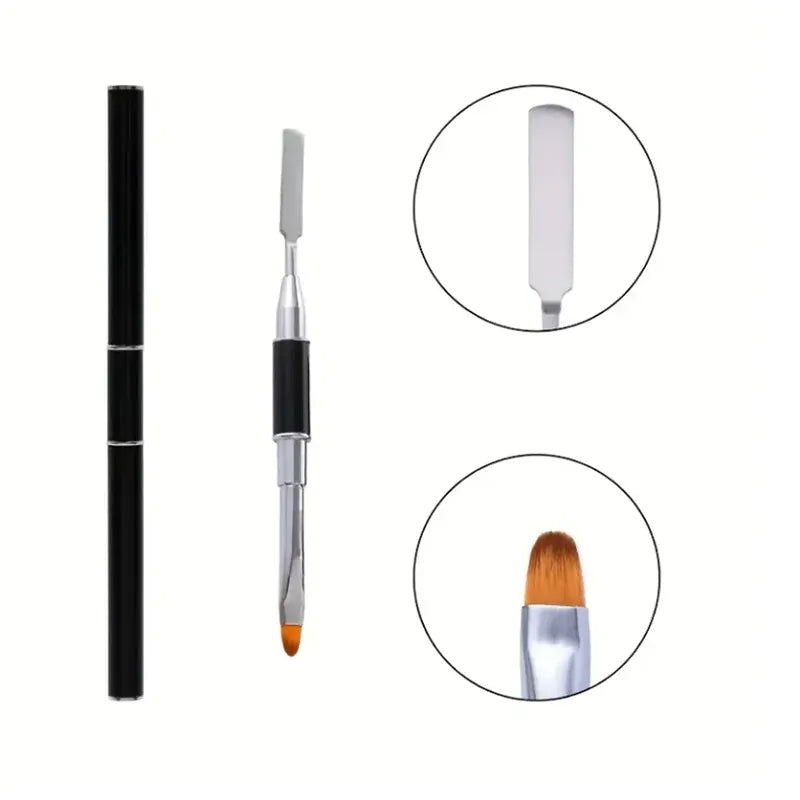 KissICON black Gel Brush and Picker 2in1 Nail Tool -
