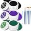 KissICON Black + Green + Purple Pro OilBased Face  Body Paint Kit White Black Red
