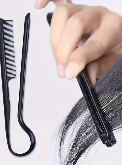 KissICON black Hairdressing V-Comb Messy Hair Finishing Splint - Wig
