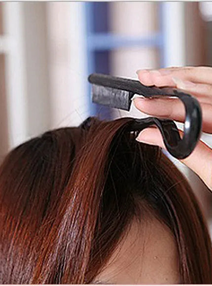 KissICON black Hairdressing V-Comb Messy Hair Finishing Splint - Wig