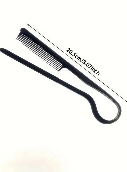 KissICON black Hairdressing V-Comb Messy Hair Finishing Splint - Wig