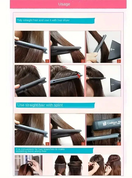 KissICON black Hairdressing V-Comb Messy Hair Finishing Splint - Wig