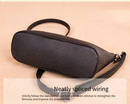 KissICON black Handbag – Leather Crocodile Pattern