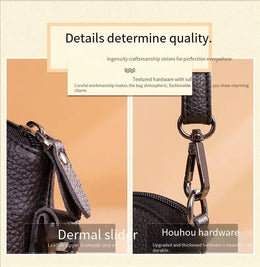 KissICON black Handbag – Leather Crocodile Pattern