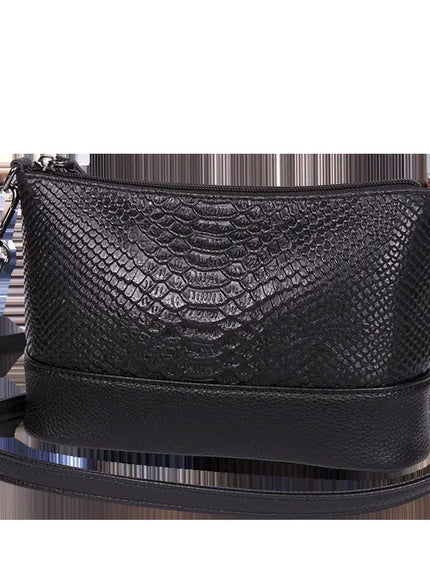 KissICON black Handbag – Leather Crocodile Pattern