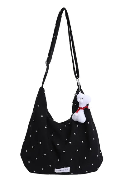 KissICON black Handbags Leisure Women's Trend Line Light Cloth