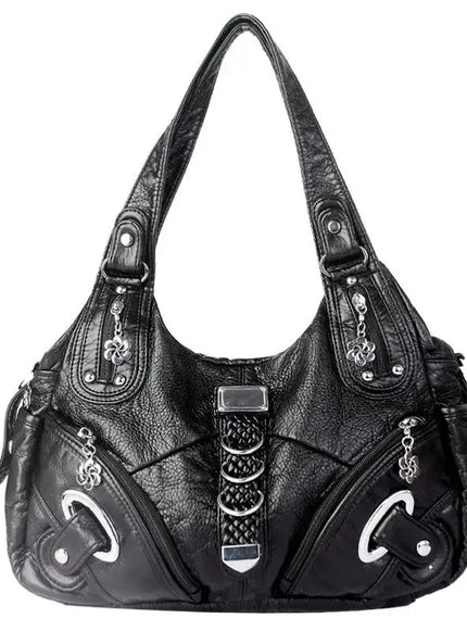 KissICON black Handbags Shoulder Tote – Top-handle Shopping Pack