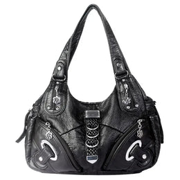 KissICON black Handbags Shoulder Tote – Top-handle Shopping Pack