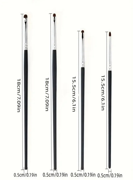 KissICON black KissIcon 4 Piece Eye Brush Set - Synthetic