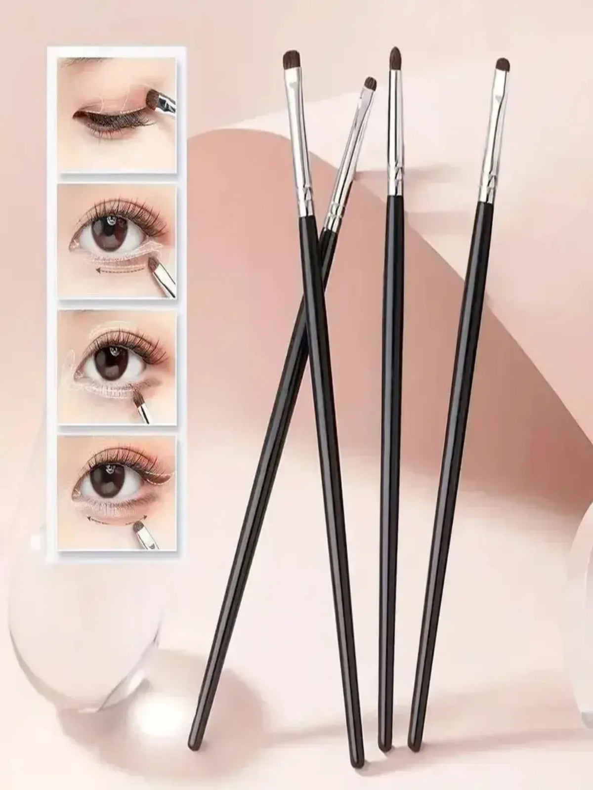 KissICON black KissIcon 4 Piece Eye Brush Set - Synthetic