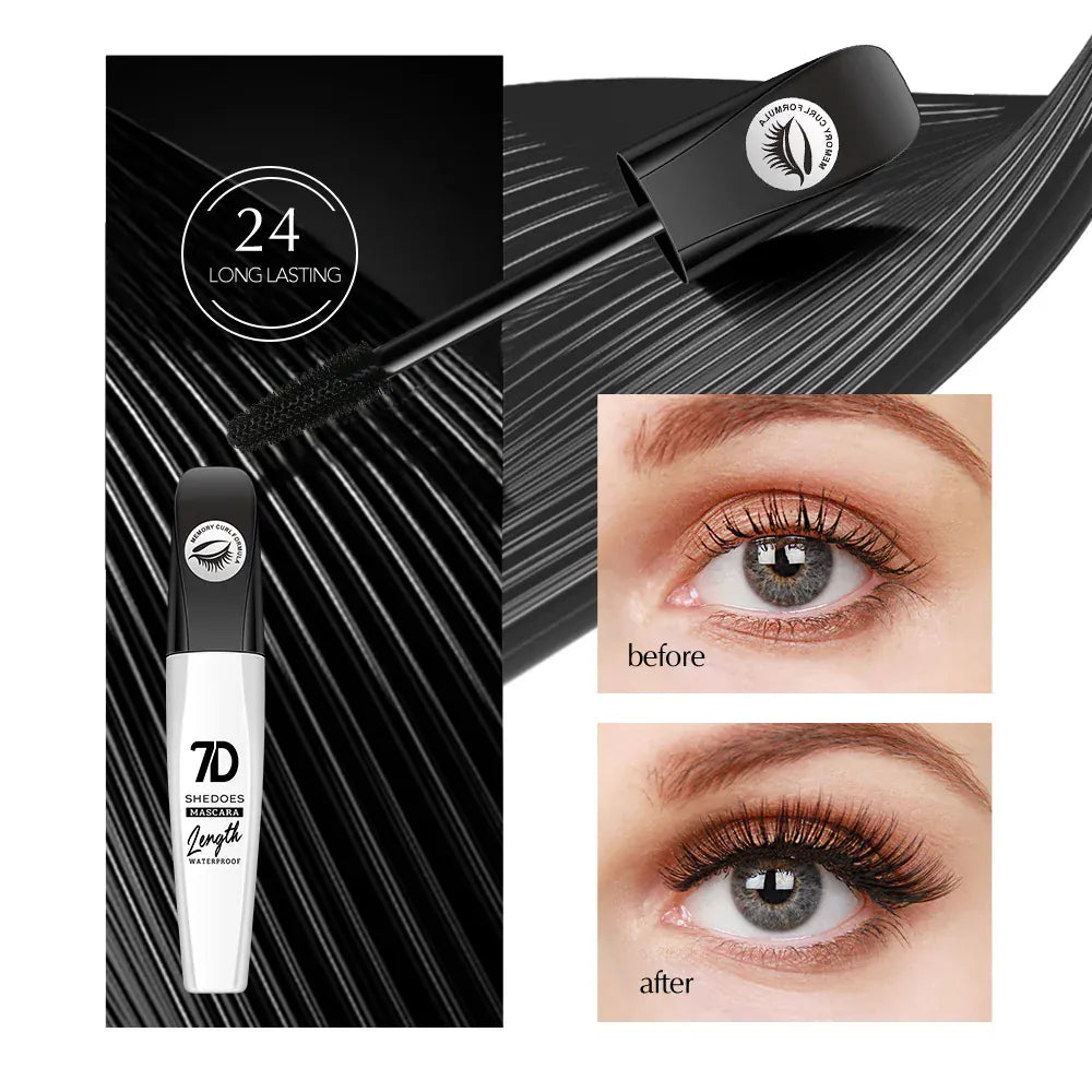 KissICON Black KissIcon 7D Mascara – Waterproof Smudge-Proof Easy Removal