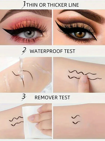 KissICON black KissIcon Black Waterproof Eyeliner - Natural Look Quick