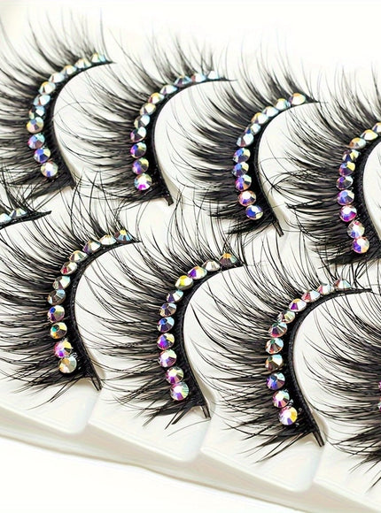 KissICON Black KissIcon False Eyelashes With Glitter For Stage -